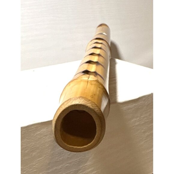 Bamboo Flute With Toucan Design & Six Finger Holes 13.5" Handcrafted - Picture 5 of 10